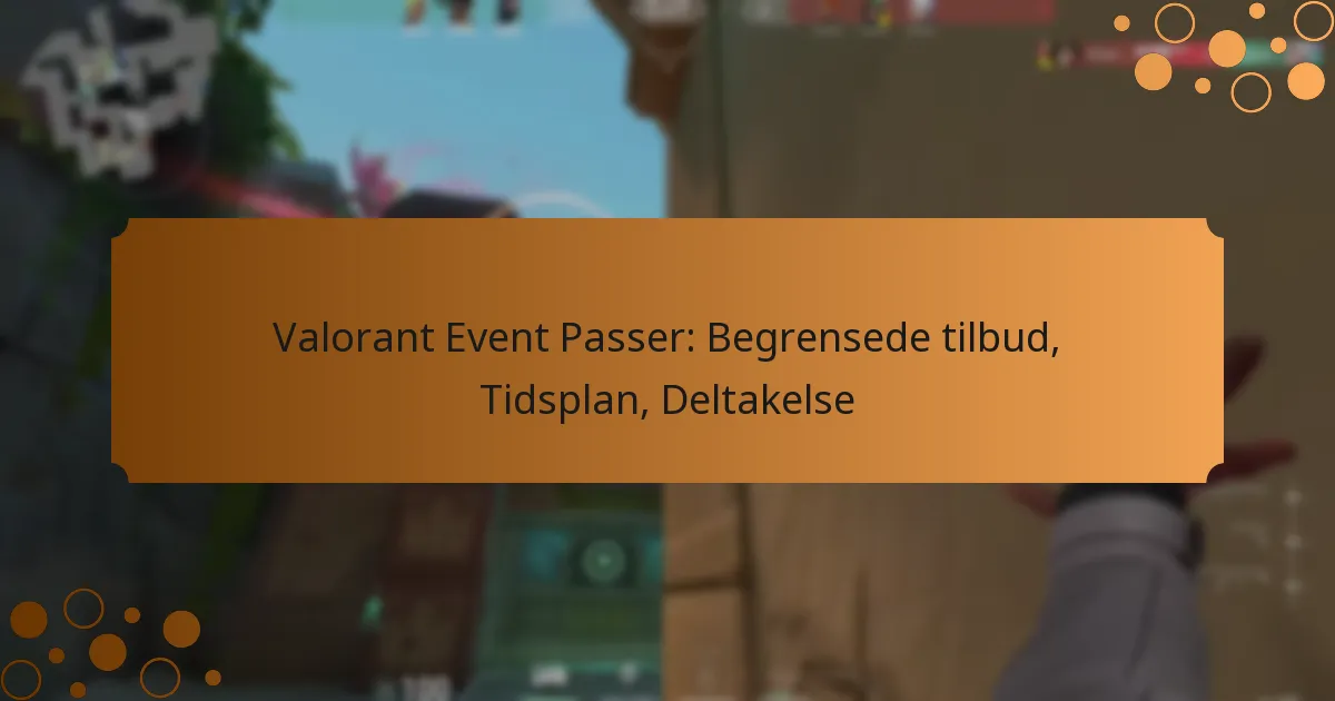 Valorant Event Passer: Begrensede tilbud, Tidsplan, Deltakelse